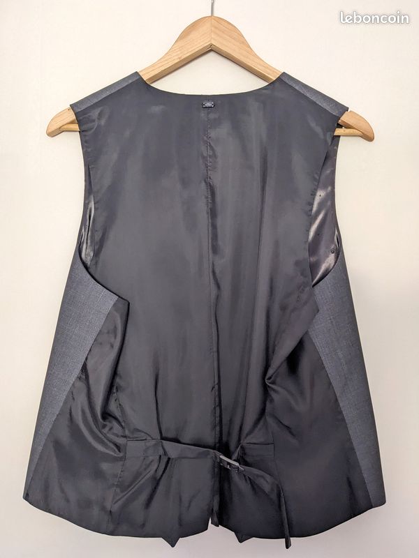 Gilet De Costume Homme IKKS – Gris, Taille S, En Acrylique, Très Bon état
