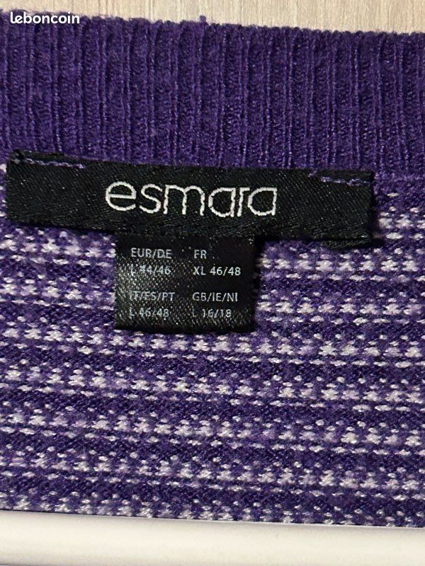 Purple Esmara Cashmere Pullover Pull Rayé Femme Esmara Vêtements