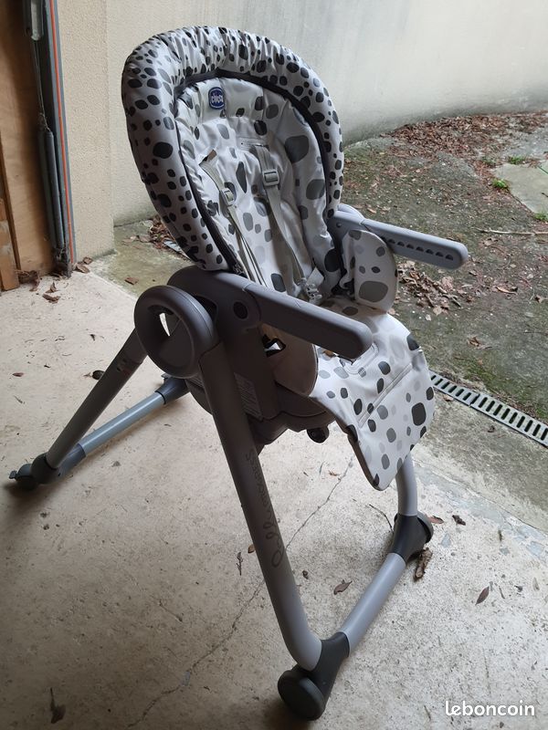 CHICCO Chaise Haute Polly Progres5 4 Roues - Anthracite (image 6)