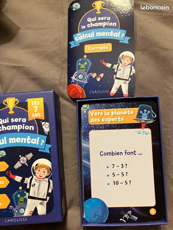 Jeu Qui sera le champion en calcul mental dès 7 ans -Larousse -comme neuf (image 3)