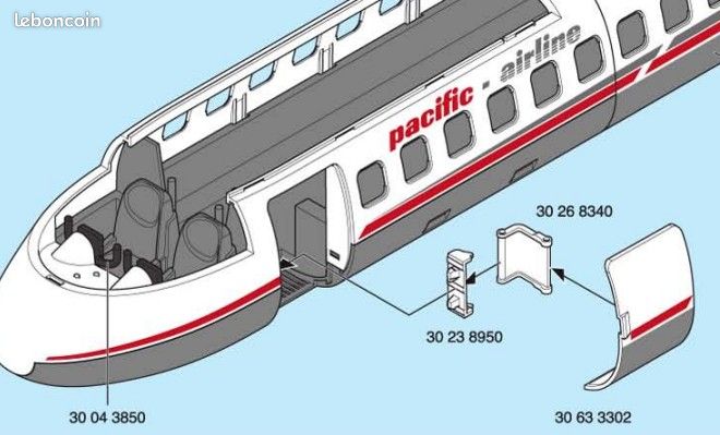 PLAYMOBIL 4310 SIÈGE Passager 30268100 Avion 4310 Pacific Airline Jet - Foto 9
