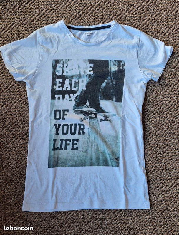 T-shirt blanc garçon 14 ans Vêtements