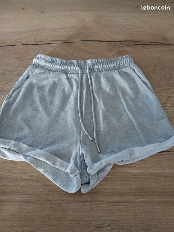 Short en Lurex fille anthracite