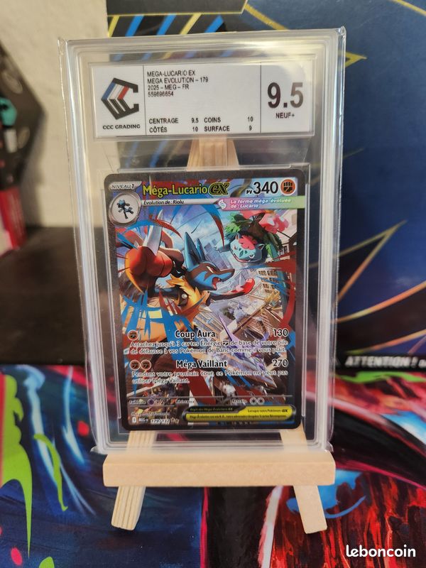Carte Pokémon gradée Méga-Lucario Alternative 179/132 NEUF+ 9.5 (image 1)