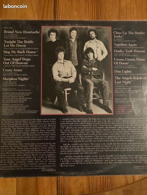 Gram Parsons & The Flying Burrito Bros – Sleepless Nights Vinyl (image 2)