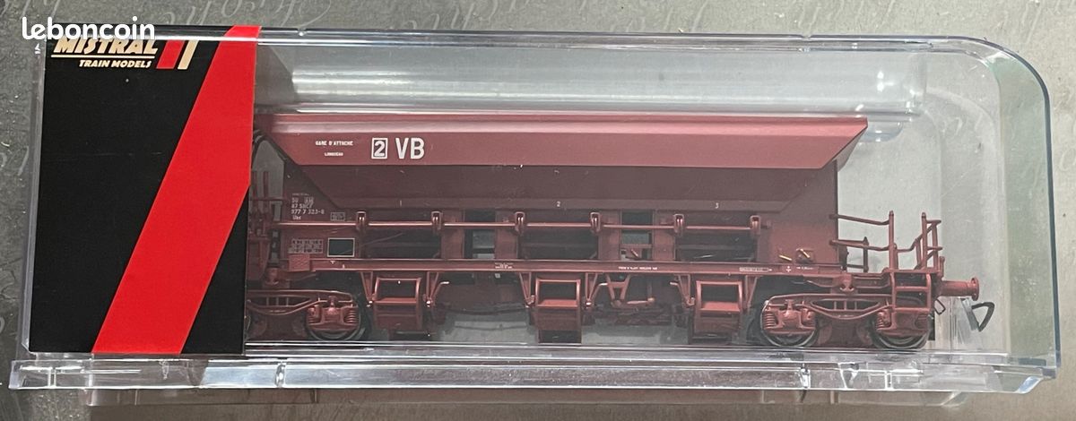 MISTRAL SNCF HO 27-01-B001 Wagon trémie à ballast à bogies en BO - Modélisme