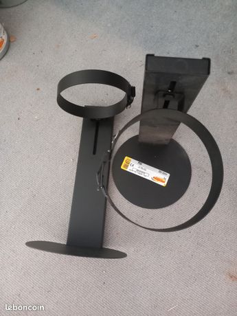Maintien Au Sol Réglable 15 à 27 Cm Noir Mat Pour Conduit Concentrique Poeles A Granules De Bois Maintien Au Sol Réglable 15 à 27 Cm Noir Mat Pour Conduit Concentrique Poeles A Granules De Bois