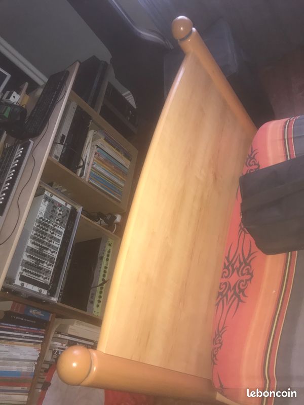 Lit 1 personne en bois avec rangements (image 3)