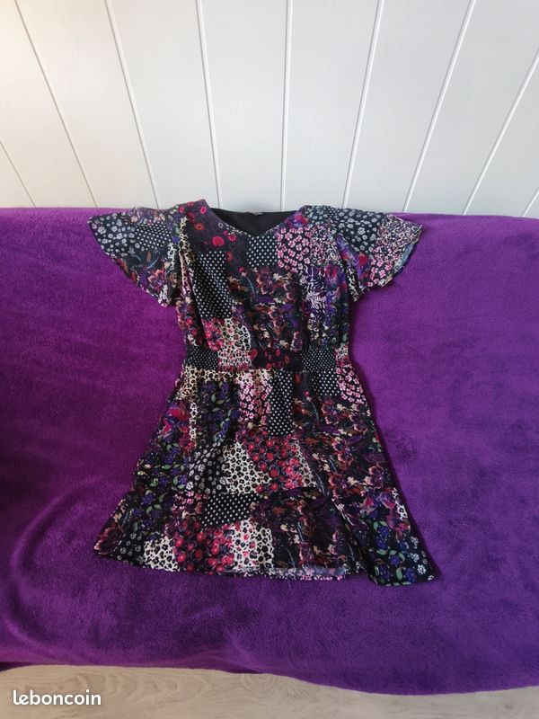 Robe femme d’été patchwork doublée T42 (image 3)