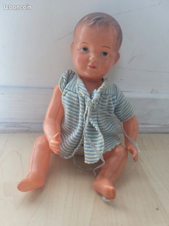 Beau Baigneur SNF En Celluloid – Poupée Ancienne Non Marquée, 35 Cm