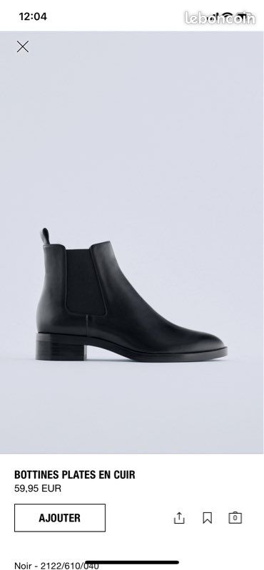 Bottines plates en cuir ZARA neuves (image 5)