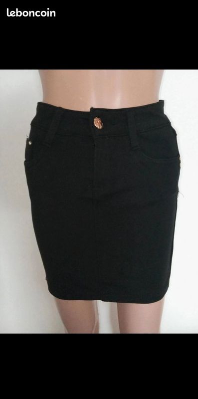 Jupe Longue Noire Per Una - Taille 16 - Femme - Taille évasée - Très Bon état