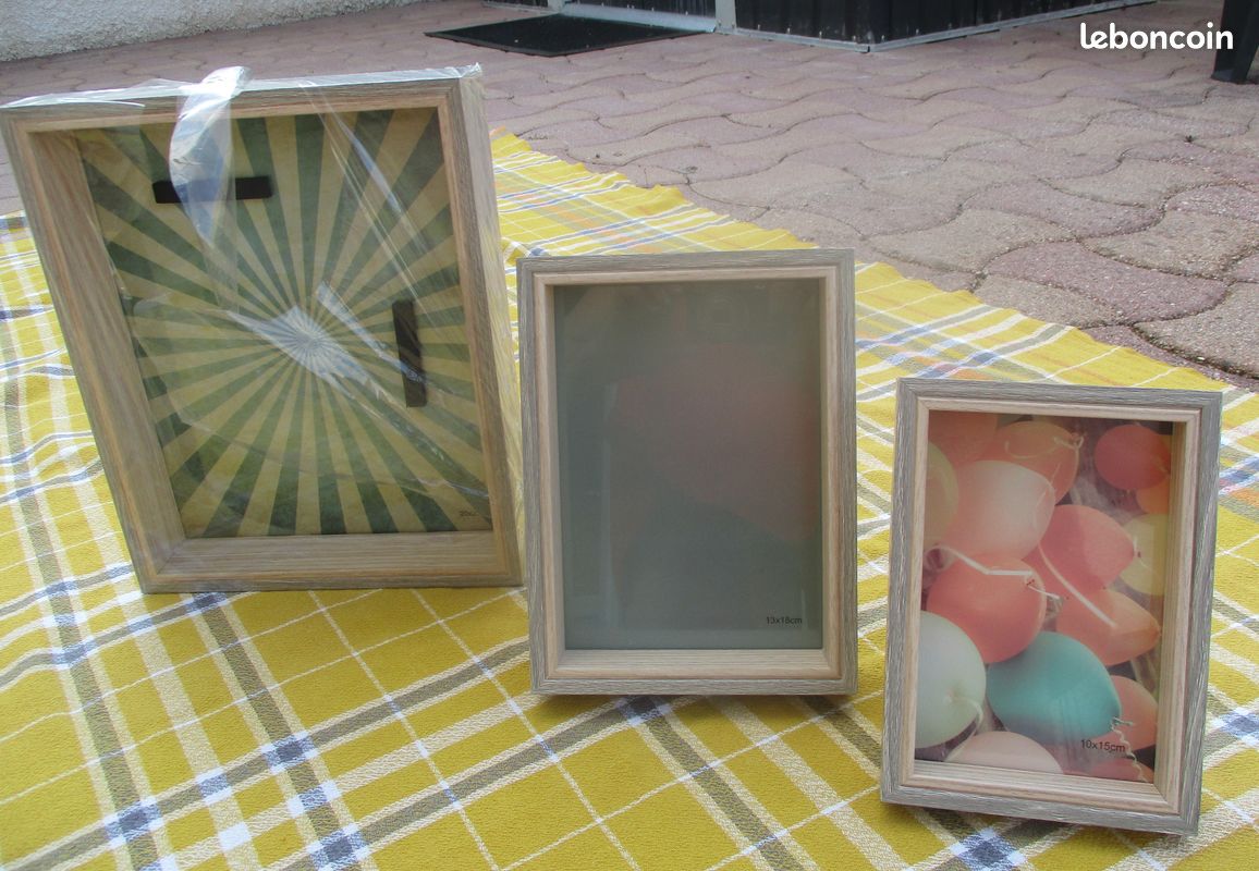 2 lots de 3 Cadres Photo en Bois - Neufs (image 6)