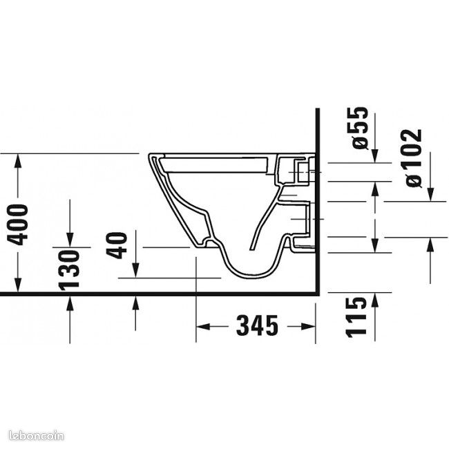WC suspendu Duravit (image 3)