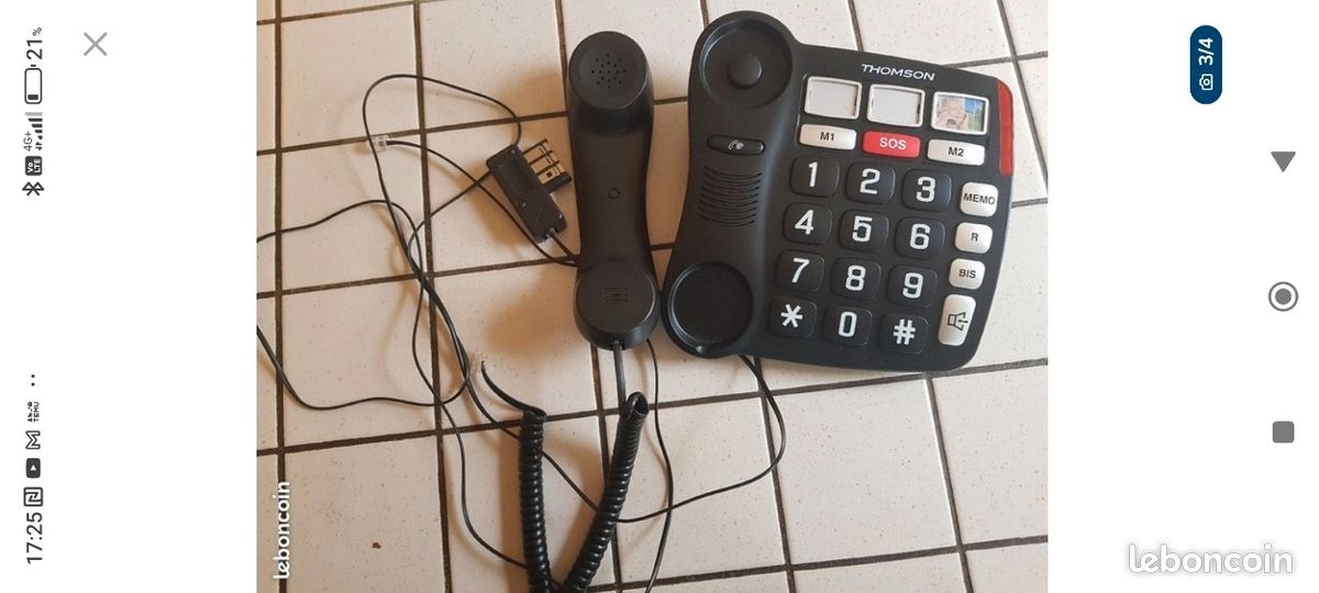 Téléphone filaire a larges touches Thomson (image 3)