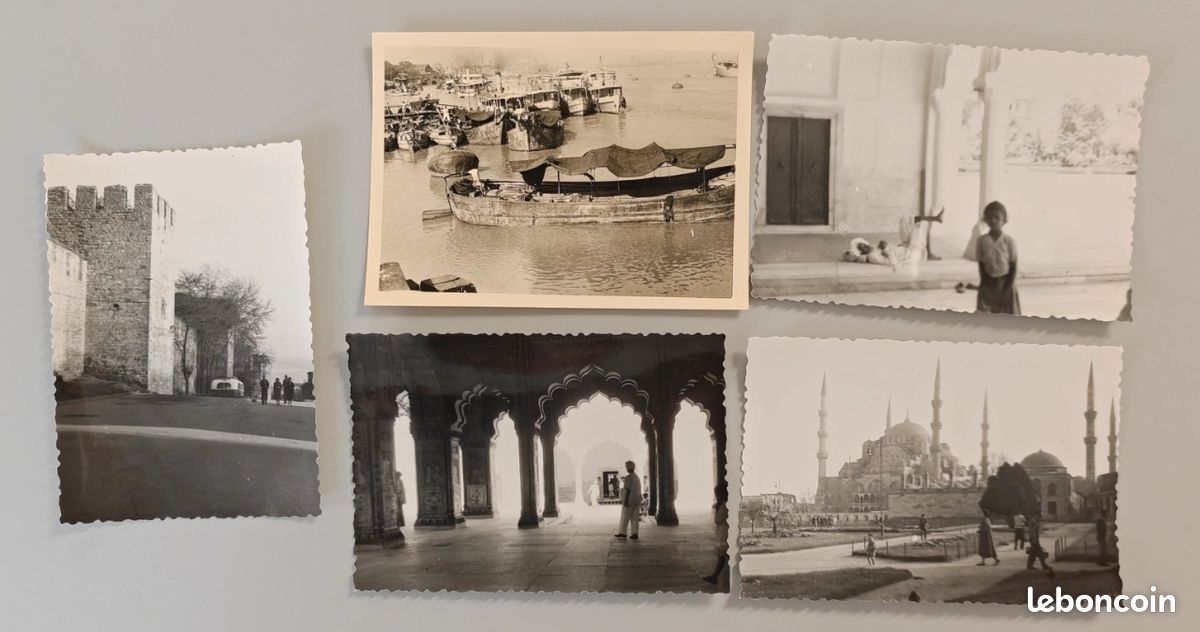 Lot 30 photos anciennes voyage – Athènes Parthénon Istanbul Inde années 50-60 (image 1)