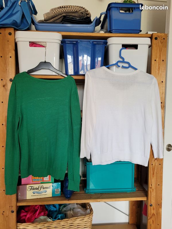 2 gilets ( vert et blanc) T 38 (image 3)