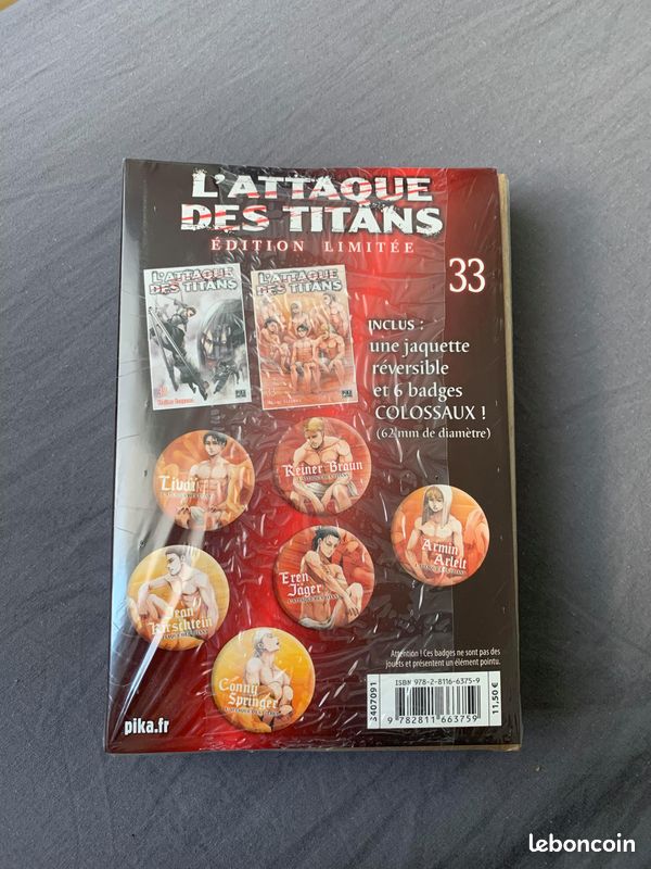 L’attaque des titans 33 édition limitée (Sous blister) (image 3)