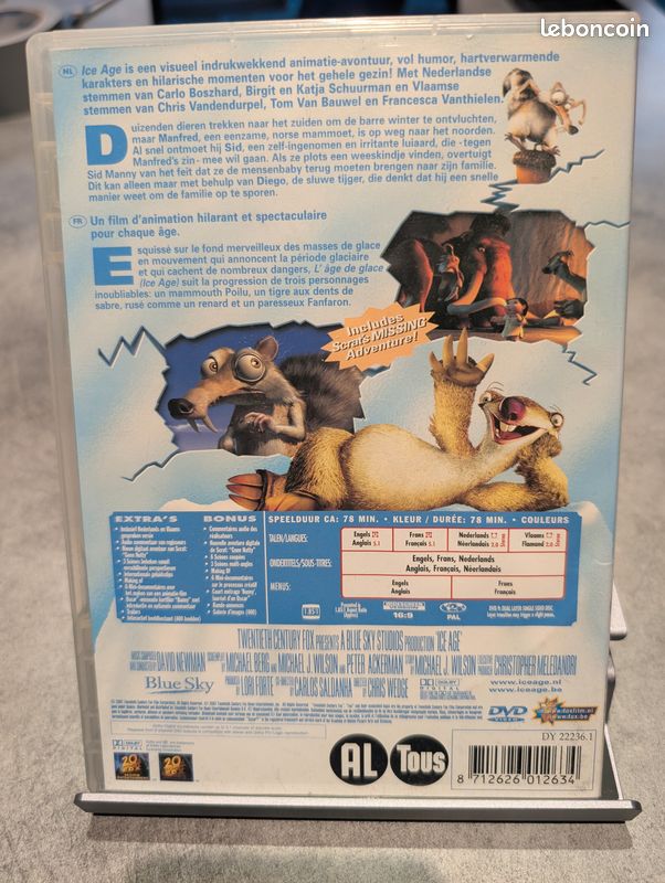 DVD - L'Âge de Glace 1 (Ice Age) Film Animation Famille Culte (image 3)