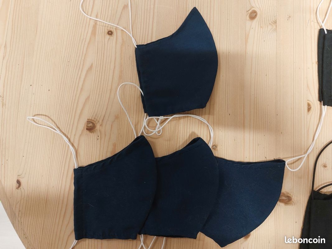 Lot De 8 Masques En Tissu Lavables - Fabriqués En France, Neufs Avec Emballage