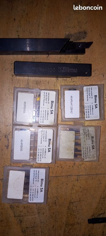 Outils de tour à plaquettes carbure de marque Aplitec Suisse et plaquettes carbure de la même marque (image 3)