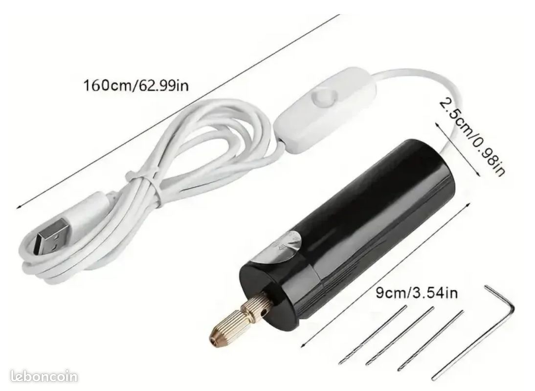 Mini Perceuse électrique à 5 Vitesses, ARROWMAX 10 Petits Forets Avec