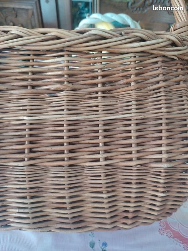 Kadax Grand Panier Osier Ovale Artisanale Main Brun (image 11)