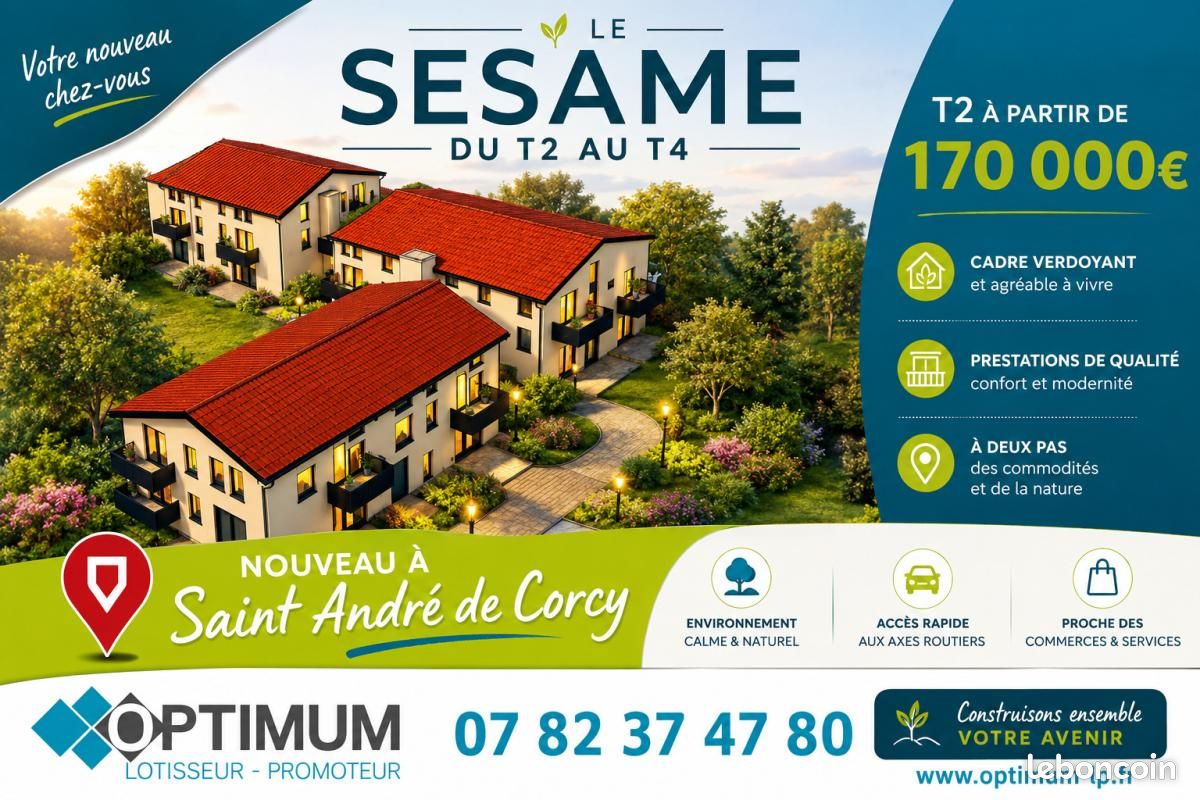 Appartement 60 m² · à Saint-André-de-Corcy · 60 m² · 230 000 €