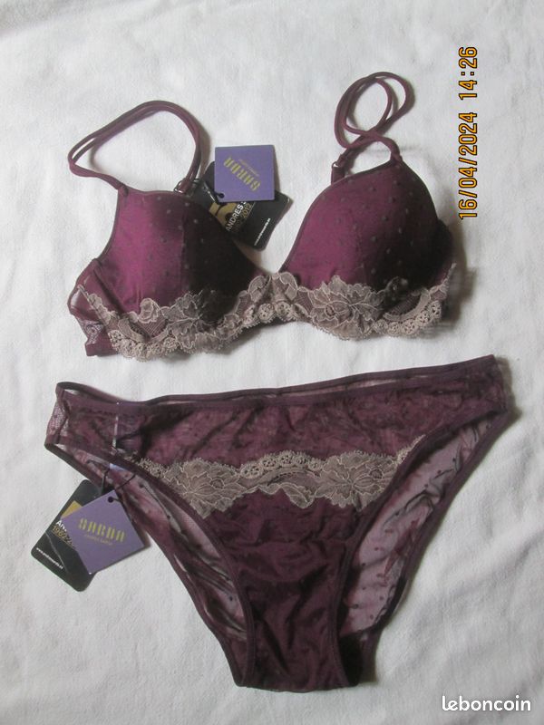Soutien-gorge Andres Sarda Modèle BECKETT - Taille 90C (EU75C/UK34C) - Violet - Neuf Avec étiquettes