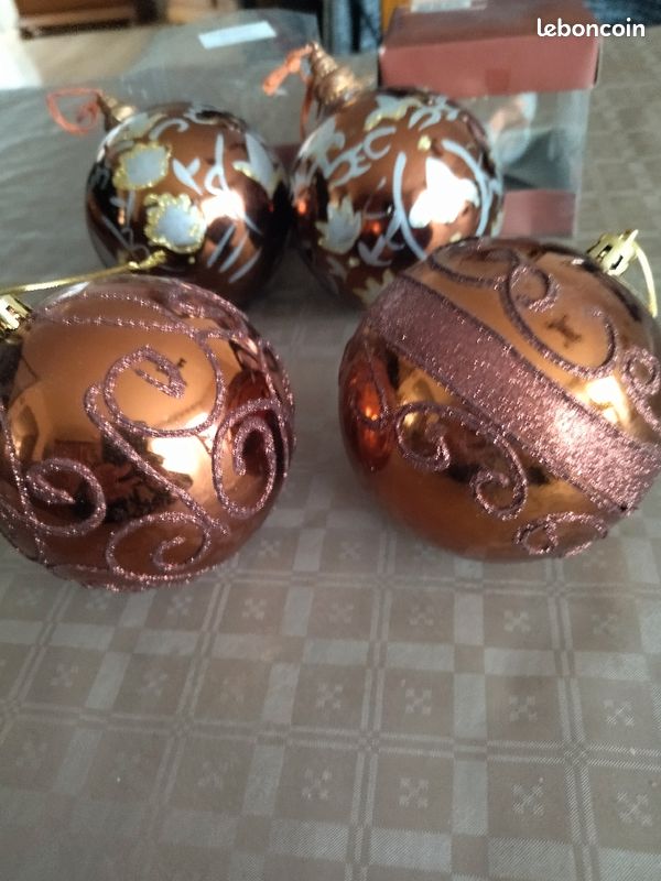 Lot de 4 grosses boules marrons (image 3)