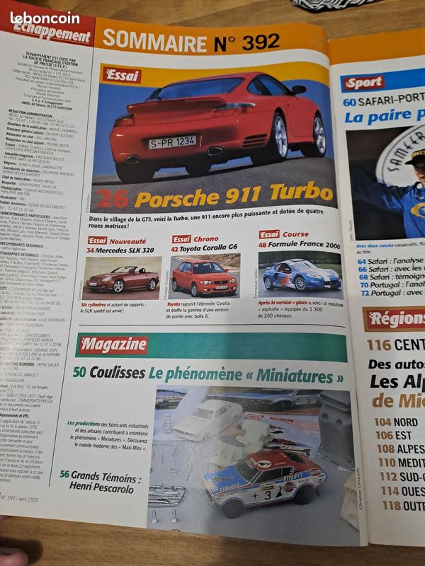 Magazines echappement n°392 avril 2000 (image 3)