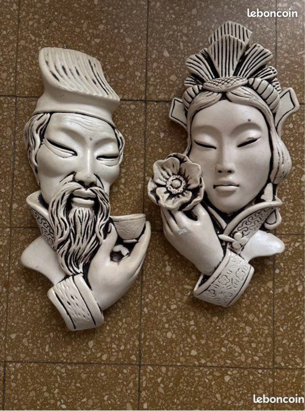 Lot de 2 statues chinoises (image 1)
