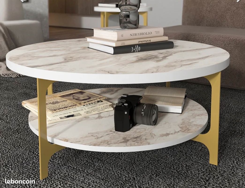 Table basse effet marbre (image 3)