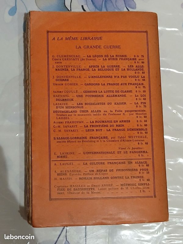 L'internationale et le pangermanisme Edmond Laskine H. Floury Editeur Paris 1916 (image 7)