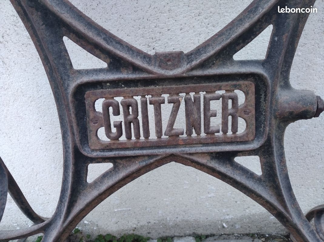 Ancien support en fer forgé Gritzner pour création meuble console ou table (image 3)
