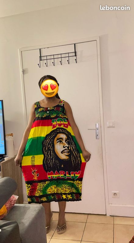 Robe d'été dessin Bob Marley (image 2)