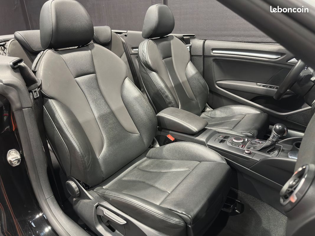 AUDI A3 CABRIOLET 1.8 TFSI 180CH AMBITION LUXE S-TRONIC - S LINE - CUIR - JA 18" - CAMERA RECUL - REGULATEUR ADAPTATIf (image 6)