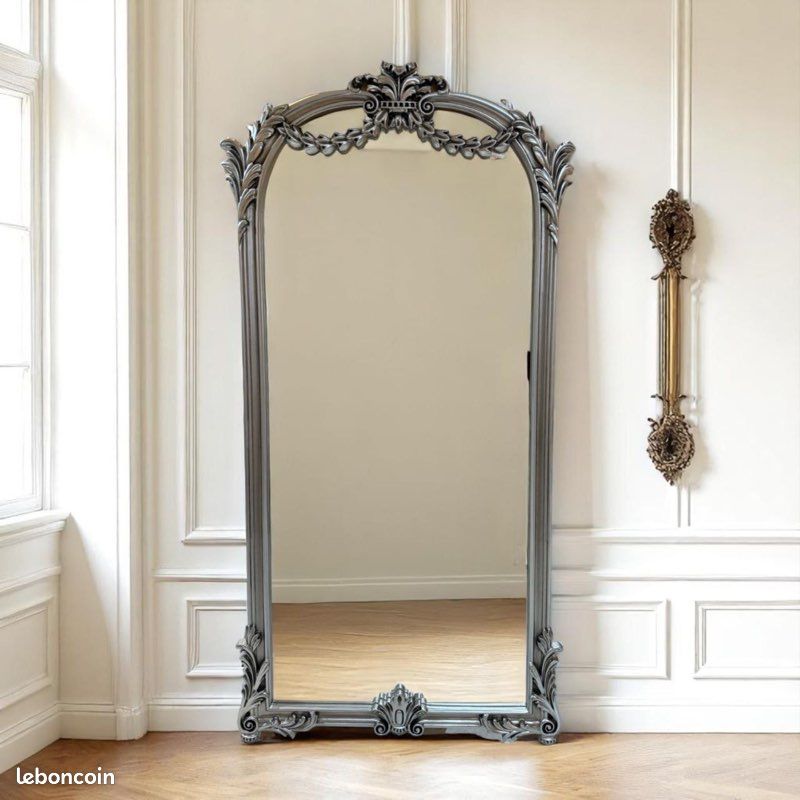 Miroir Mural Or Ovale Avec Verziertem Cadre Baroque Shabby Chic 46x36 CM Maison