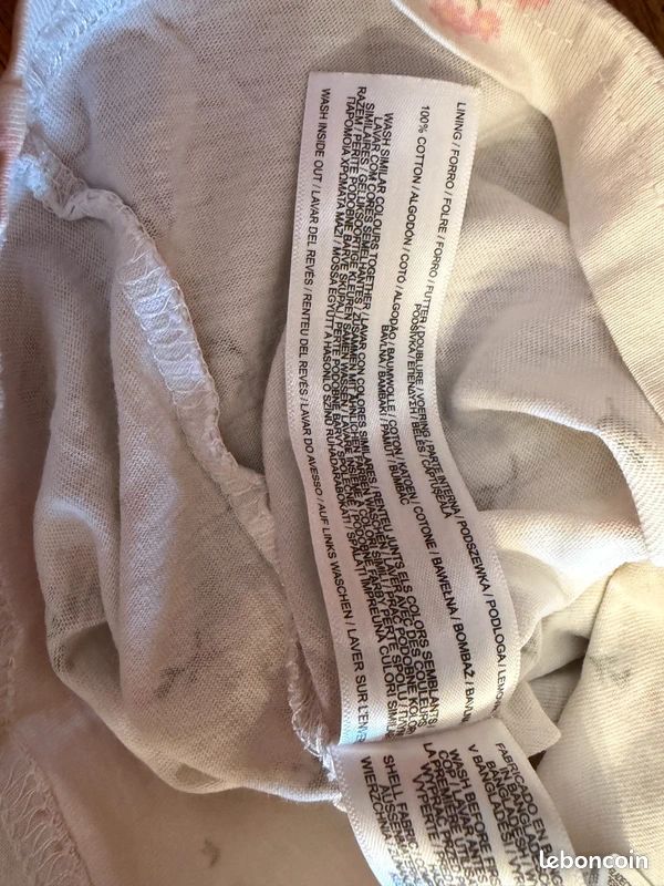 T-shirt en coton froncé à manches courtes - Blanc - Femme