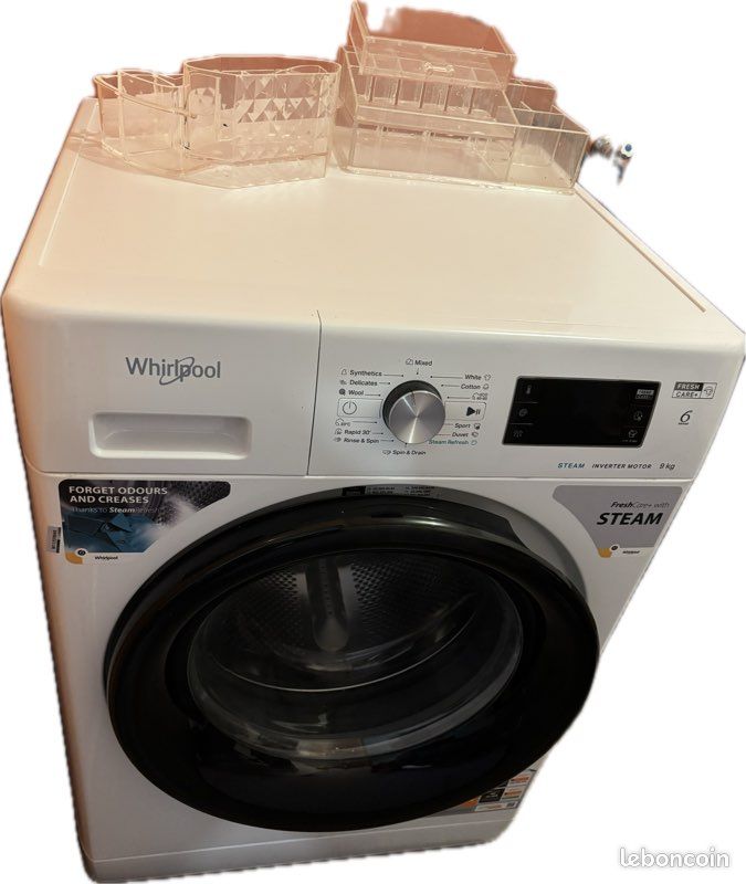Lave-linge Whirlpool FreshCare+ Steam 9kg – Sous garantie (image 1)