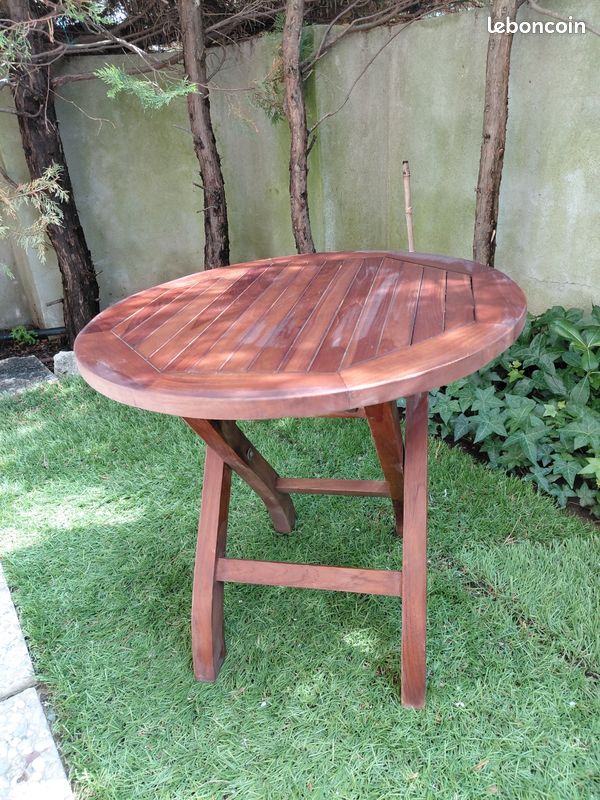Petite table basse en teck démontable (image 1)