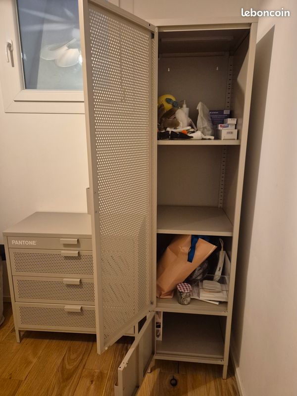 Vestiaire PANTONE métal beige taupe h180cm (image 1)