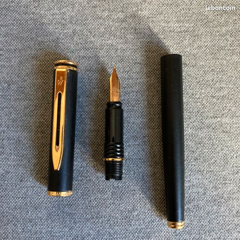 Stylo Plume Waterman Maestro - Plaque Or - Taille F - Comme Neuf
