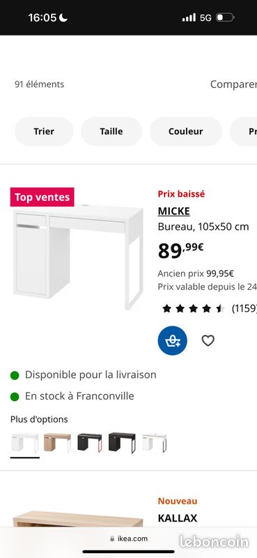 Bureau IKEA (image 1)