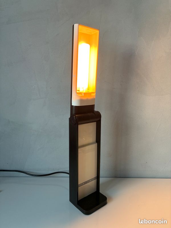 Lampe De Bureau Vintage Moll Germany Mobilux - 80's - Aluminium Anodisé Gris - 11W