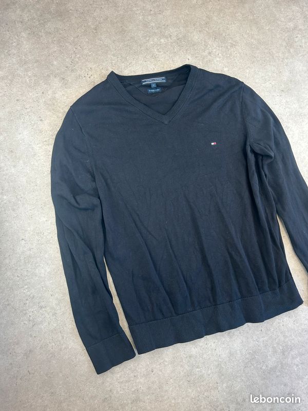 Pull Tommy Hilfiger Noir pour homme M #PTH.072 (image 2)