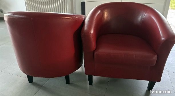 Fauteuil enfant confortable en simili cuir saul chocolat 25113CH