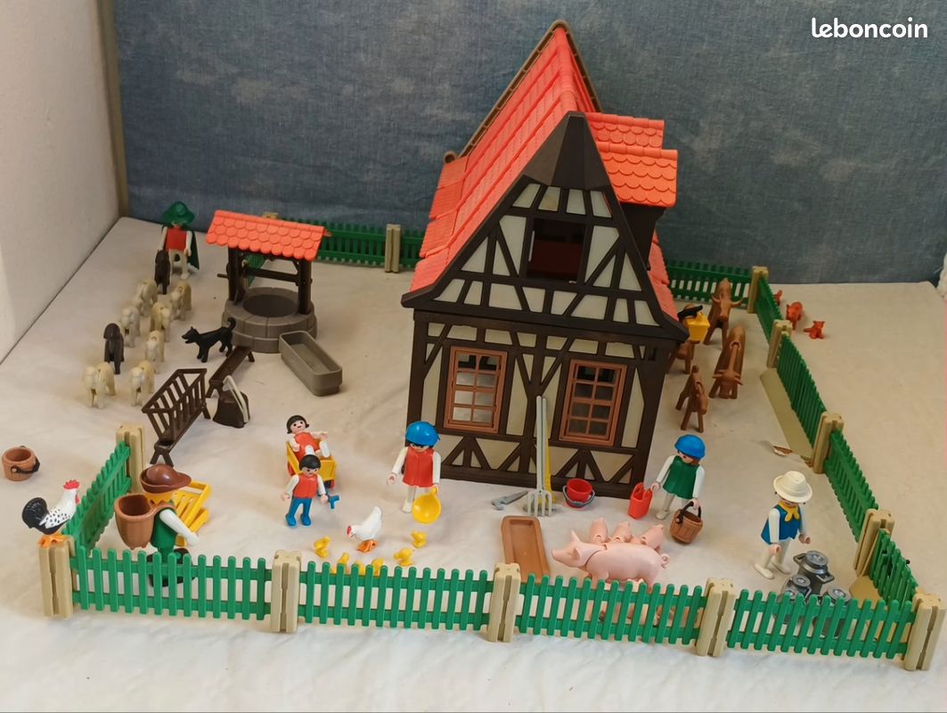 Playmobil - Ferme Vintage 1982, Réf 3554 (compatible 3555, 3556) - Complet, Très Bon état