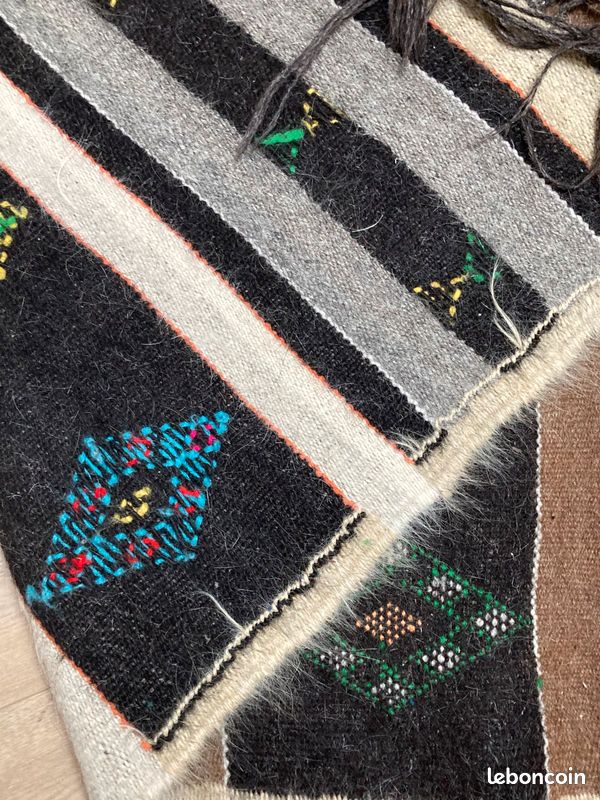 Long Kilim berbère artisanal en poil de chèvre (image 8)