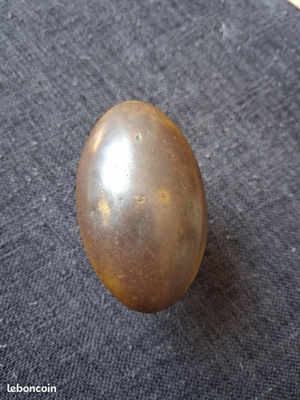 1 poignée de porte forme olive en bronze - années 20/30 (image 2)